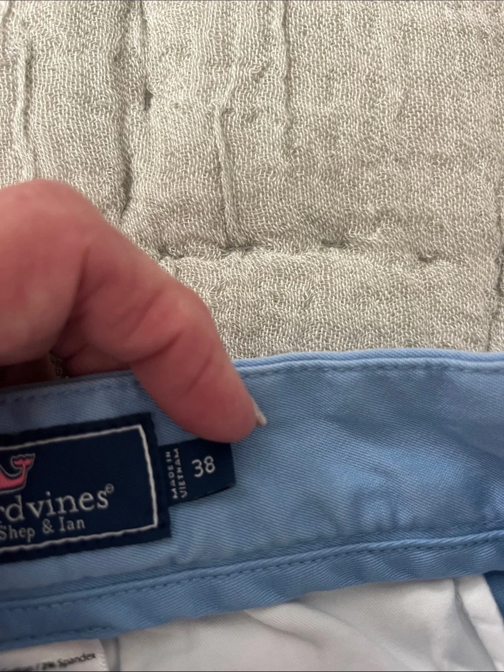 Vineyard Vines Light Blue Flat Front Chino Shorts